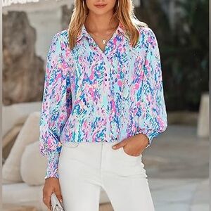 Colorful Patterned Blouse